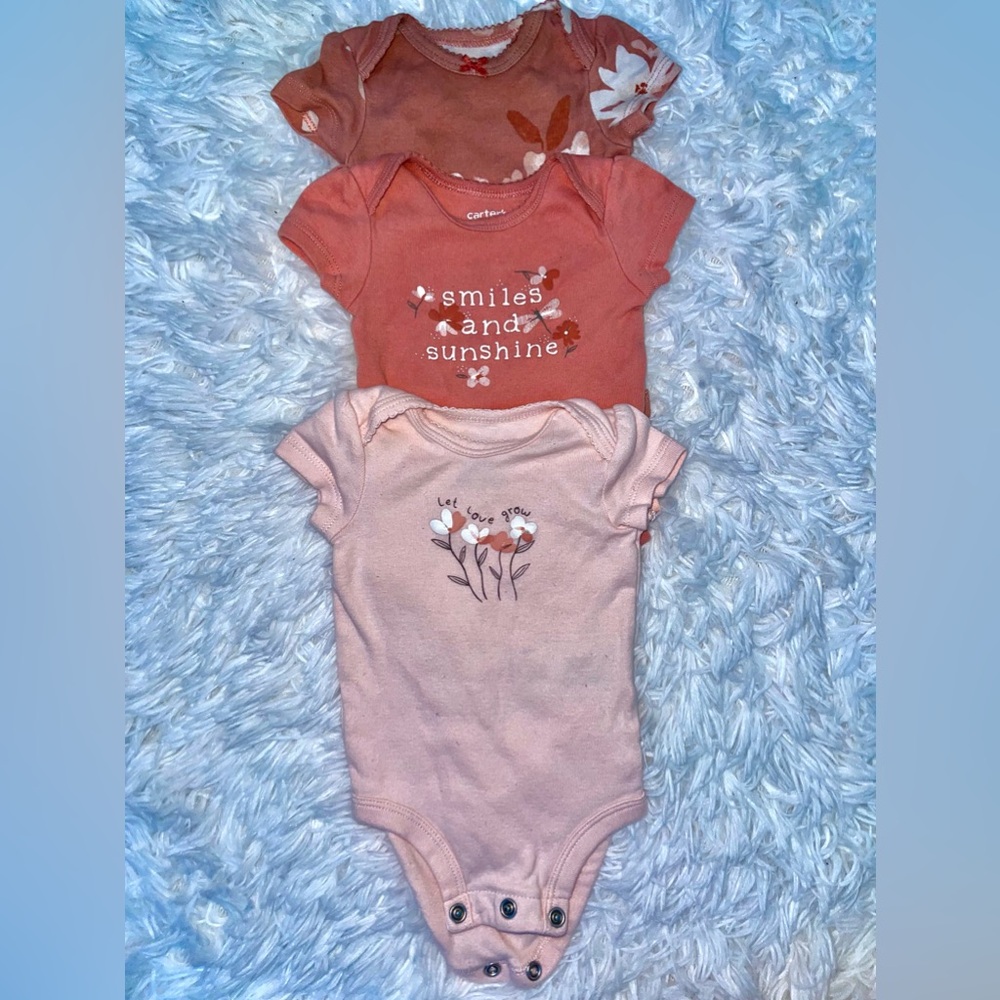 Newborn 3 piece Baby Girl Onsies